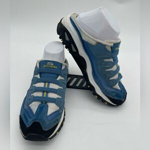 Vintage Skechers Chunky Sport Slip In Women’s Size 9.5 Blue Gray Black White